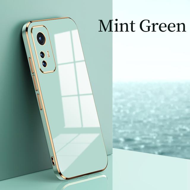 

Чехол для телефона с 6D покрытием для Xiaomi 11 12 13 Lite 11T 12T RedMi Note 12 11 11s 10 10s 9 9s Pro Plus POCO F3 X3 F5 PRO Square Funda, мягкий силиконовый чехол RedMi Note 9T зелёный