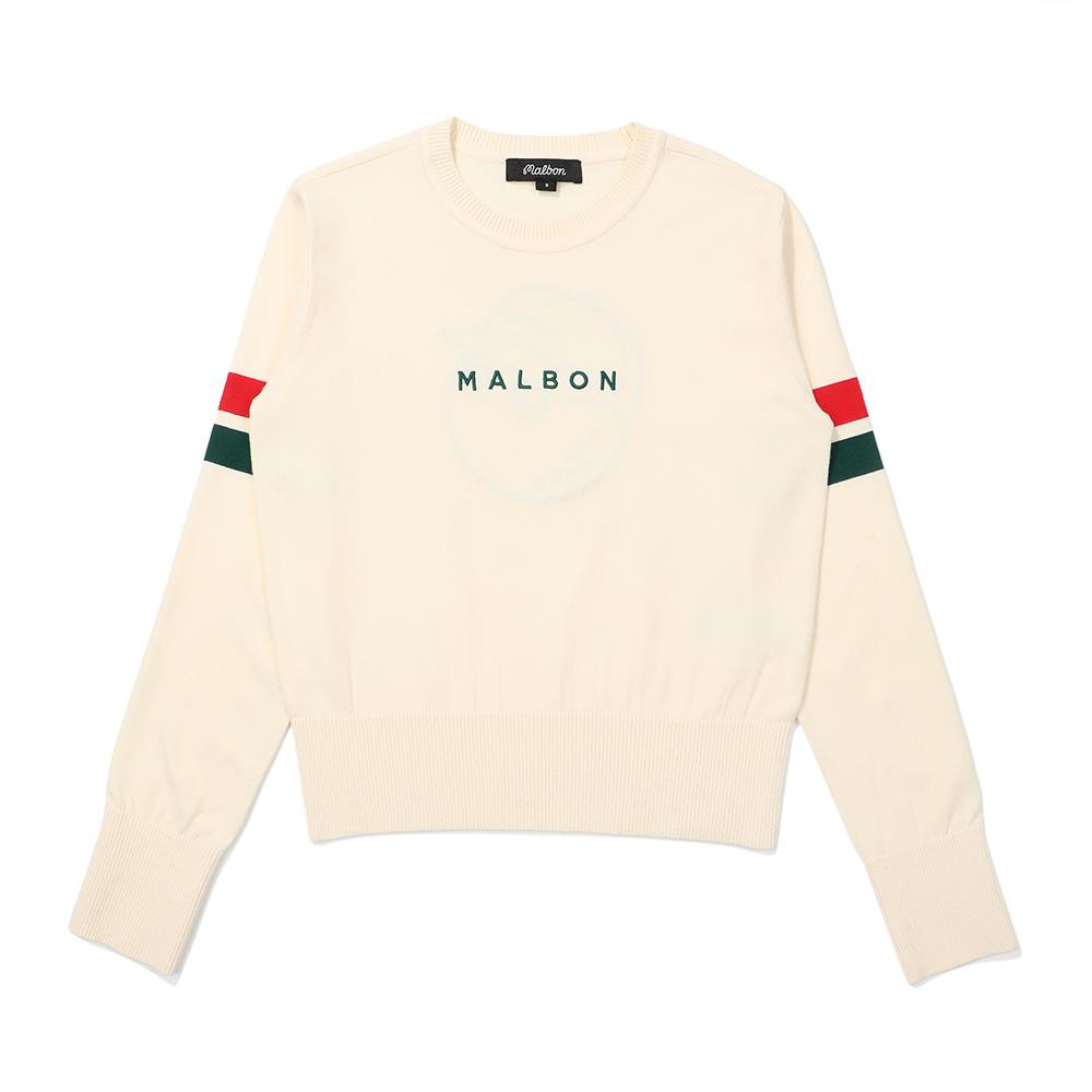 MALBON GOLF Bucket Point Knit Top Cream (Woman)