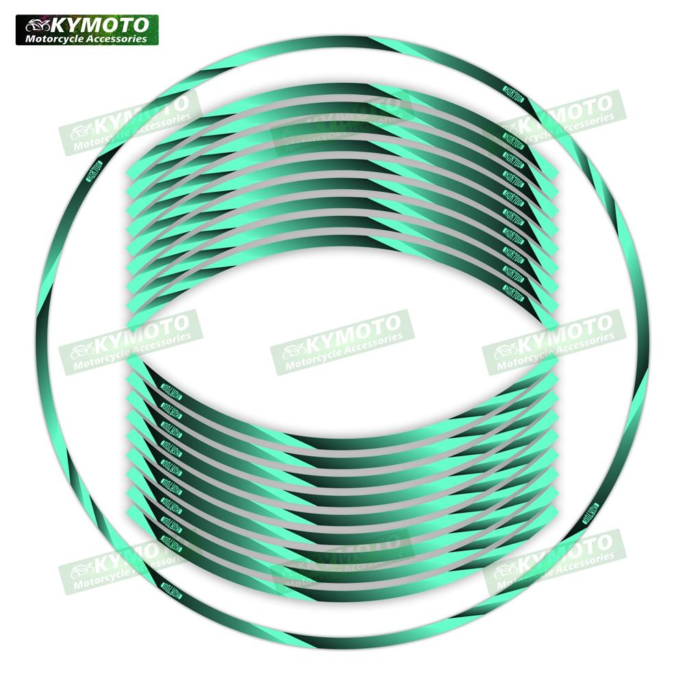 For XSR700 XSR 700 motorcycle accessories 17 inch front and rear wheel decals fairing hub modified reflective stripe stickers