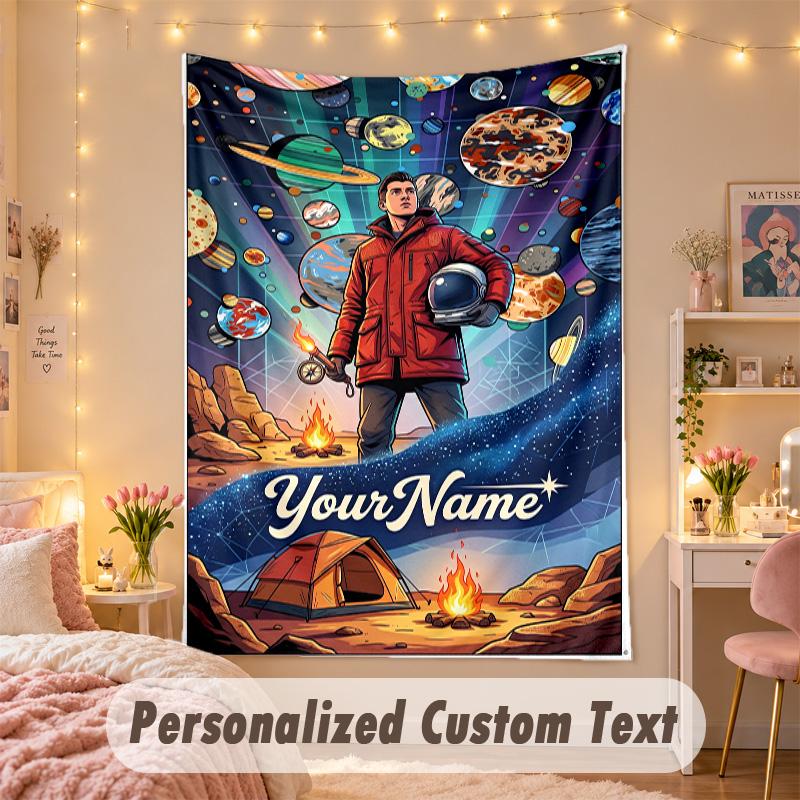 Custom Personalized Tapestry,Arctic Monkeys Print Custom Name Text Wall Art Hanging for Bedroom