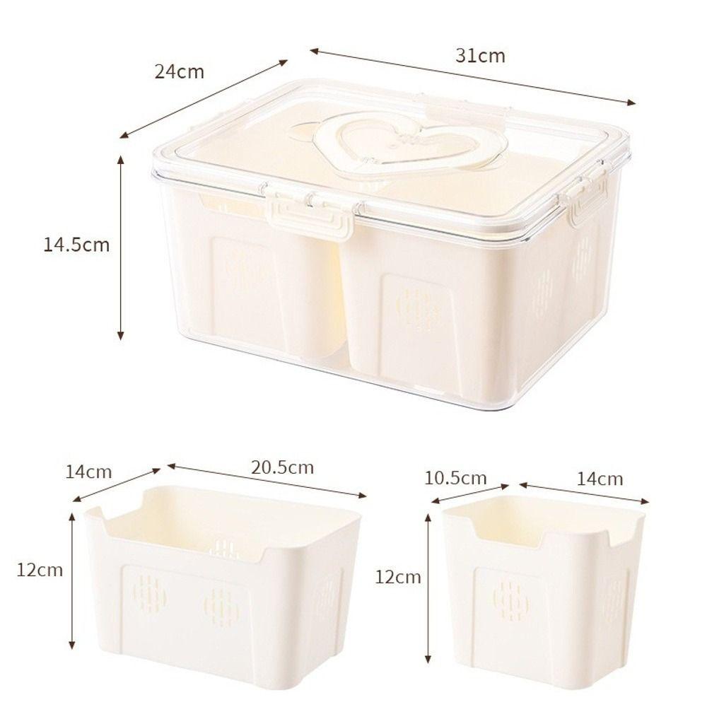 Large capacity Food Storage Boxes 2/3/4/8 grids Compartment Storage Container