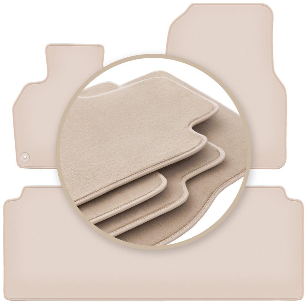 PREMIUM beige Fußmatten für: Renault Espace IV Minivan 2002-2014