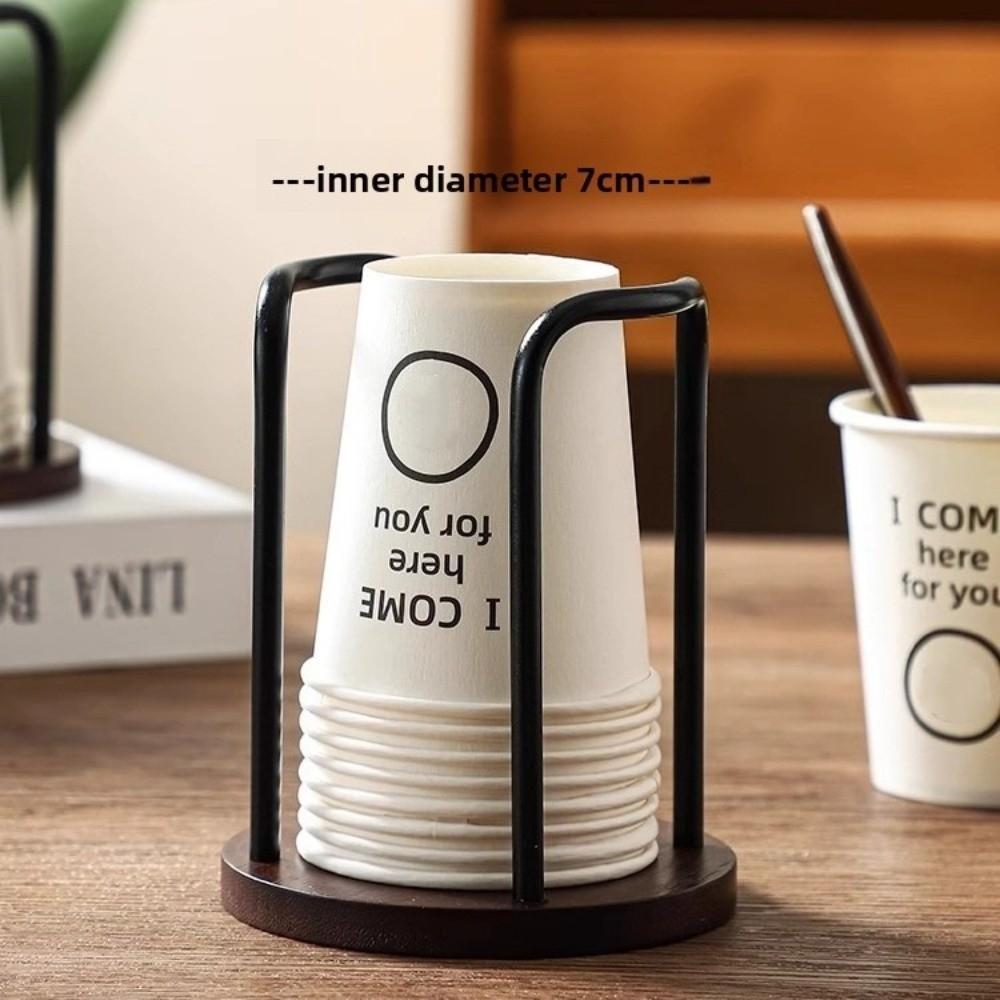 Desktop Disposable Cup Storage Holder with Longer Stick Mug Display Stand Paper Cup Shelf Home