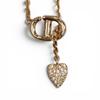 Excellent Necklace CD Navy CD Navy Rhinestone Heart N3118WOMCY_D03S Used