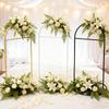 Gold 7.2FT Floral Wedding Arch for Party and Festival Decoration