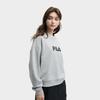Fila Heritage Panda Embroidery Trendy Fashion Casual Versatile Crewneck Pullover Sweatshirt Women Sweatshirt Cartier-Gray F51W538201FMG