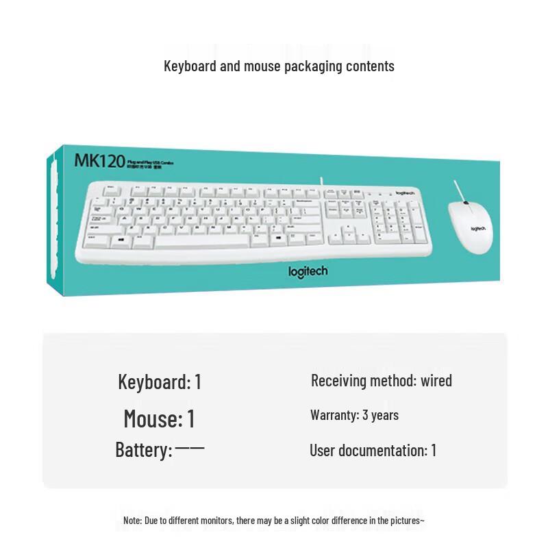 Logitech MK120 Wired Keyboard and Mouse Combo