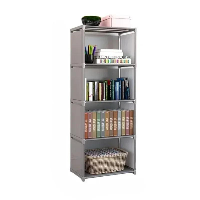 Simple Bookshelf Floor Standing Multi-Layer Book Organizer Easy Assembly Portable Bookcases Household Simple Book Display Rack