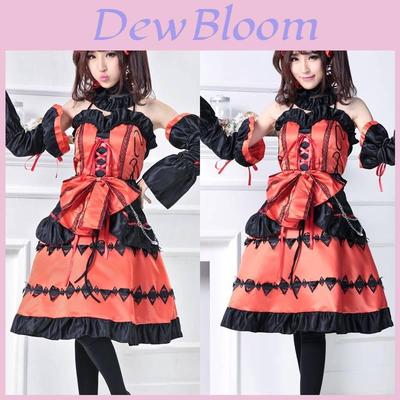 Prachtig Tokisaki Kurumi Cosplay Kostuum Uit de Date A Live Anime Serie