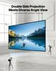 Projector Screen, 3048 mm 16:9 4K 1080 HD Projection Screen, Wall Mounted Projection Dispaly Projector with 8 Hooks and Double-Sided Tapes, Portable
