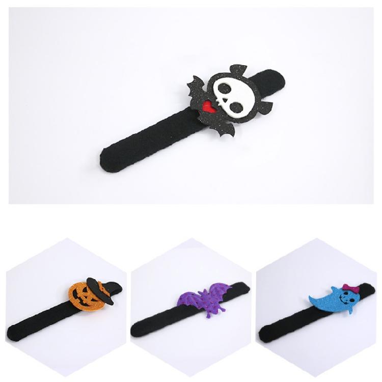 Bracelets Claquants Rétro Cadeaux de Fête avec Motif Varié Design Fantôme Citrouille