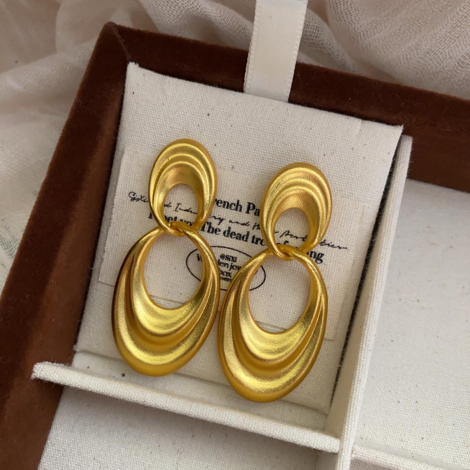 Классические Простые Seiko Нишевый Дизайн Уникальный Преувеличенный Стиль Серьги Гвоздики Длинные Универсальные Серьги