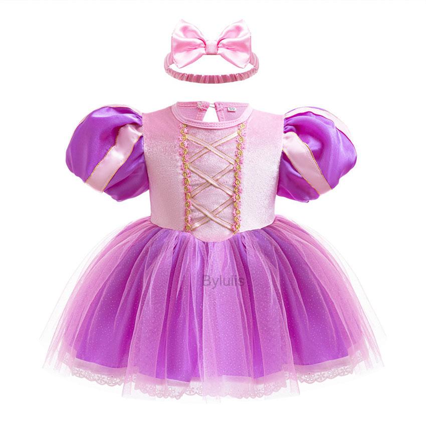 Fantasia Romper Anna Sofia Tutu Dress Headband Princess Aurora Alice Clothes Dress Halloween Party Costumes Outfit