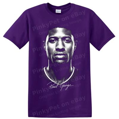 Paul George Joueur de Basket-ball Portrait T-shirt Sport Fan Graphique Tee Cadeau Art