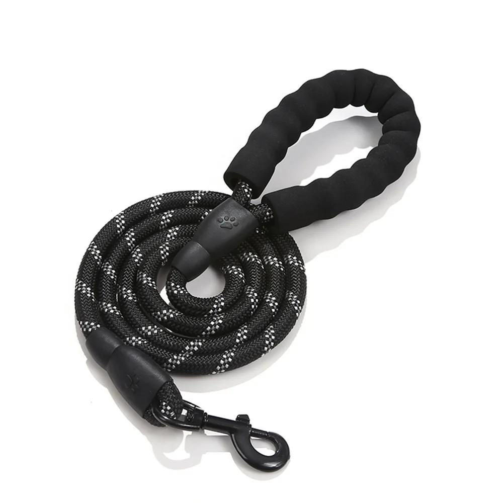 Popular Pet Products Reflective Round Rope Nylon Woven Traction Rope Dog Explosion Proof Running Dog Rope