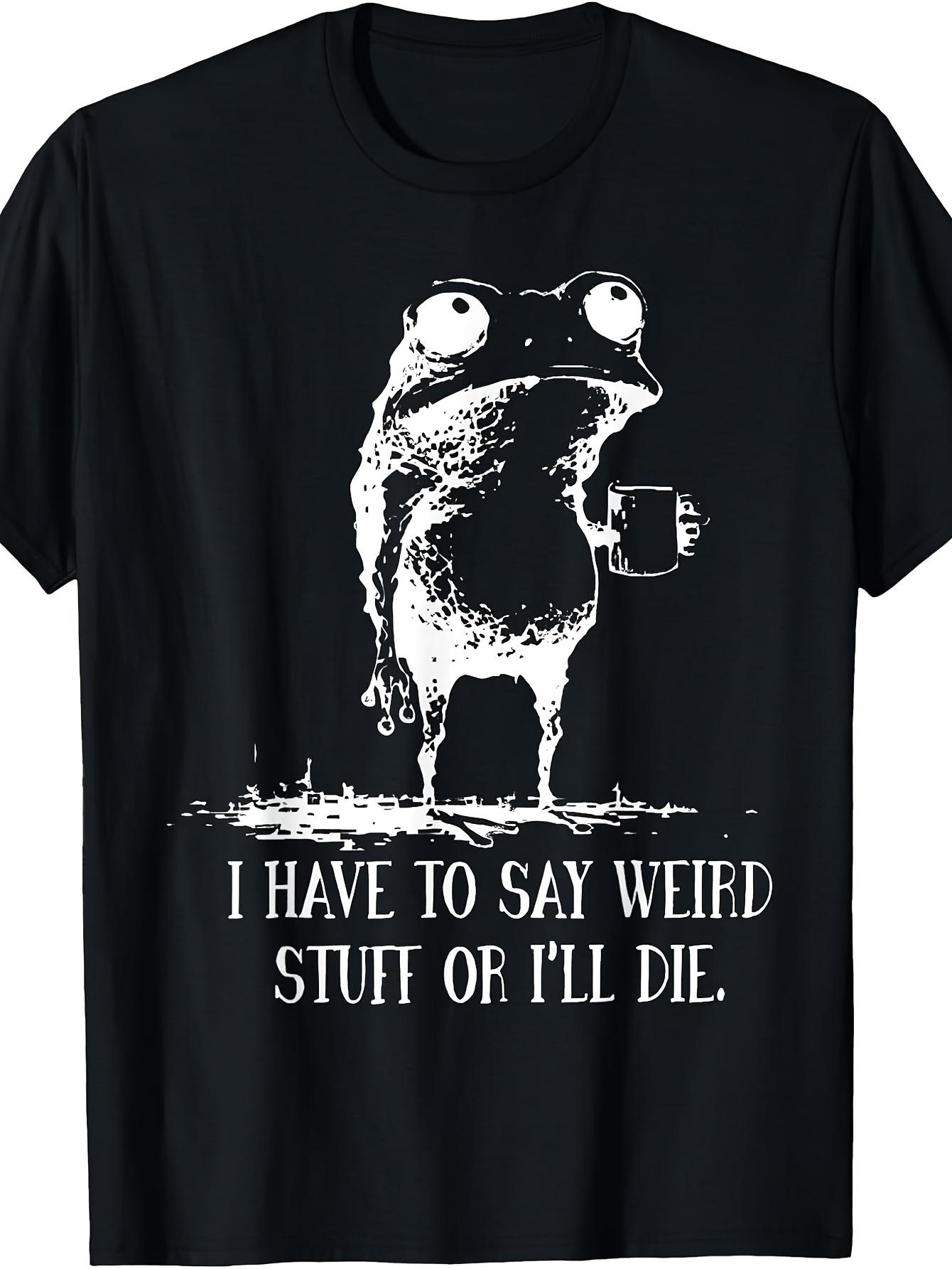 Funny Don t Say Bad Words Frog Drinking Coffee T-Shirt - Humorous Slogan & Design XXXL
