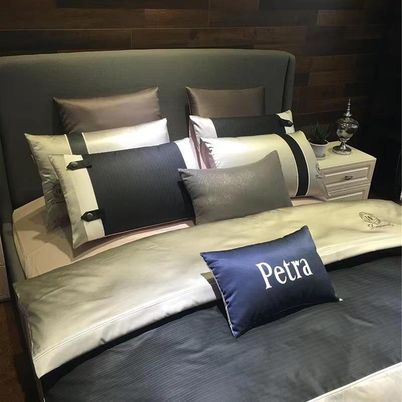 Duży rozmiar/rozmiar queen/pełny rozmiar prześcieradło na kołdrę zestaw poszewek gruba bawełna sypialnia Hotel biznes haft prosta pościel wysokiej jakości