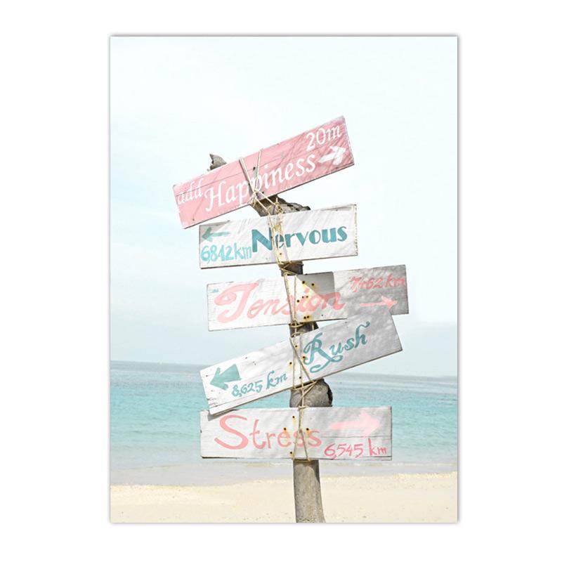 Flower Pineapple Wall Art Canvas Painting Beach Sea Starfish Shell Poster Landscape Print Nordic Wall Pictures Living Room Decor