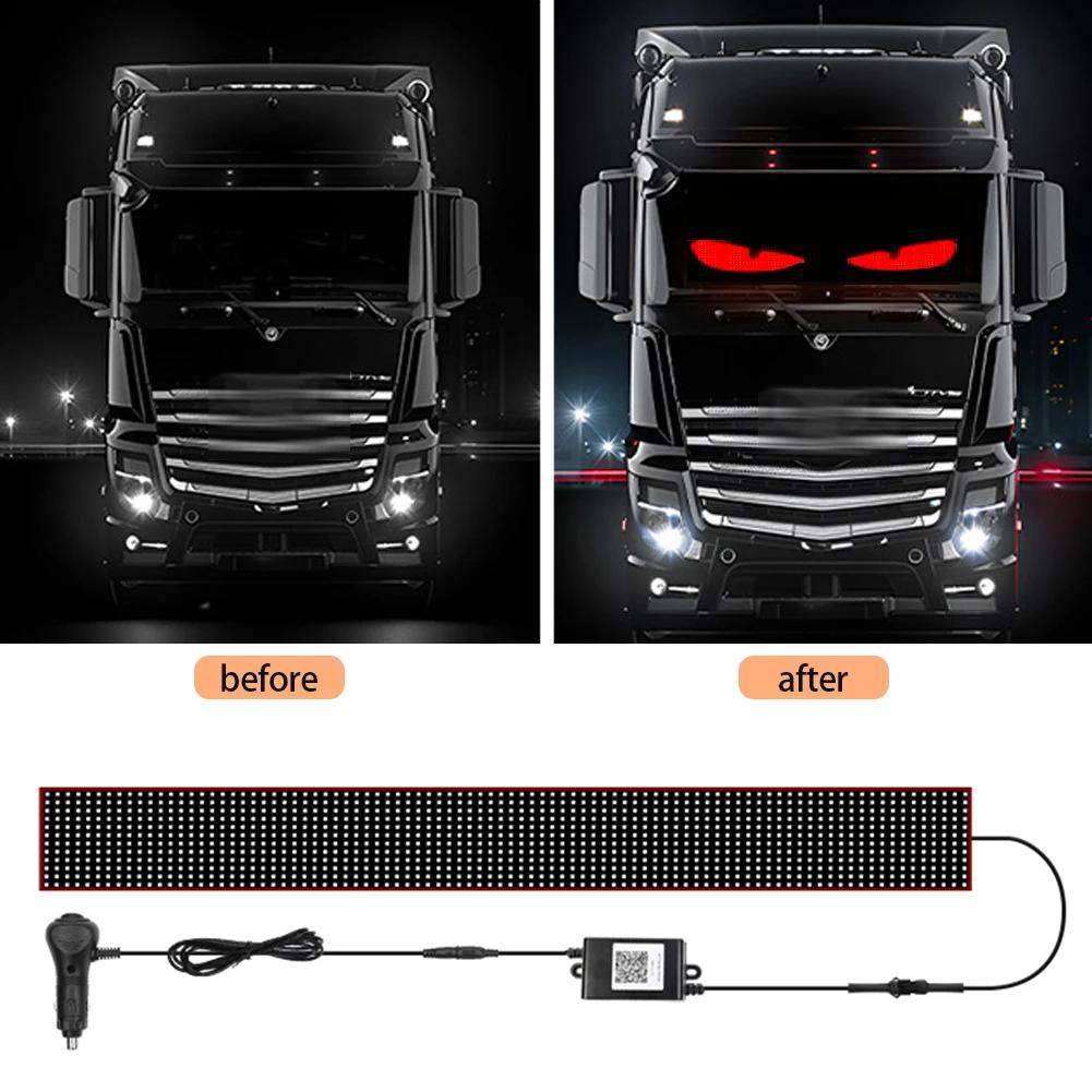 Devil Eye Car RGB LED Pixel Panel Light APP Control Soft Foldable Ambient Light DIY Programmable LED Panel Display Lamps Strips
