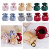10Pcs Velvety Cloth Drawstring Bag Wedding Gift Wrapping Pouches Birthday Party Treat Bag For Candy Chocolate Jewelry