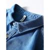 Blue Washed Retro Denim Shirt Jacket Men Long Sleeves 2024 Autumn New Arrival Export Men's Wear Workwear Shirt