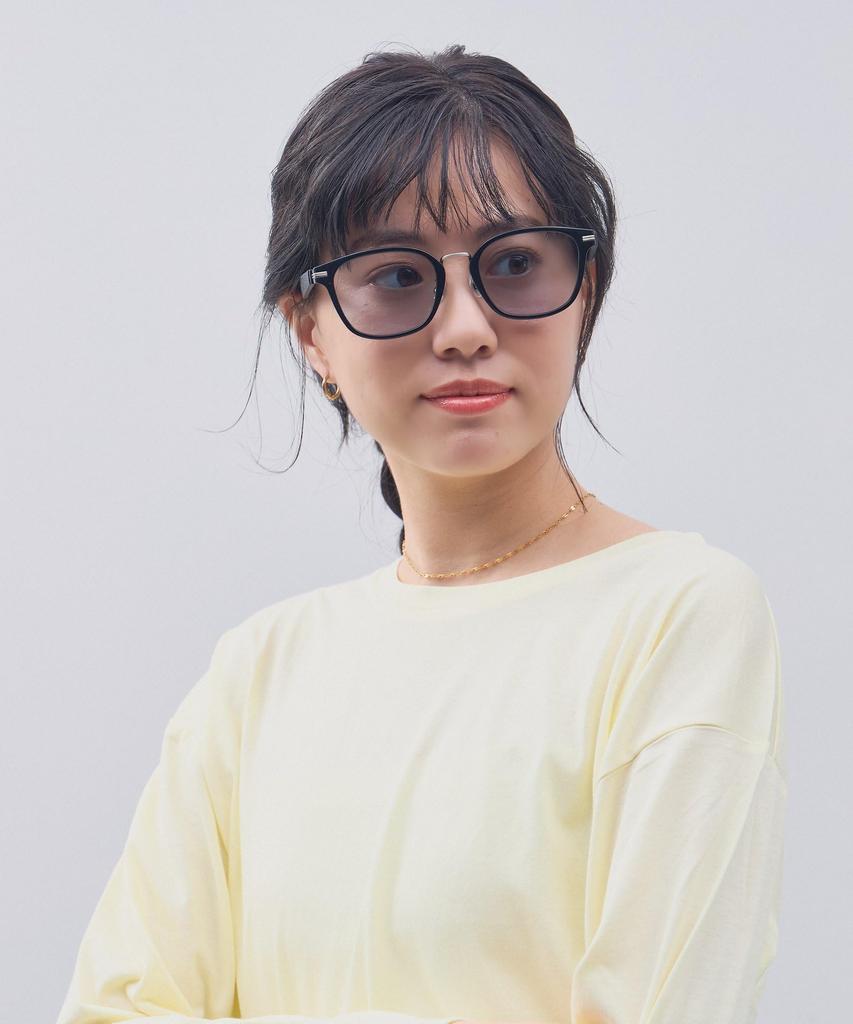 [Zoff] SUNCUTGlassesUV100%CUT Wellington-style Sunglasses  Leather-like rubber temples, non-slip, unisex, UV protection, men's and women's