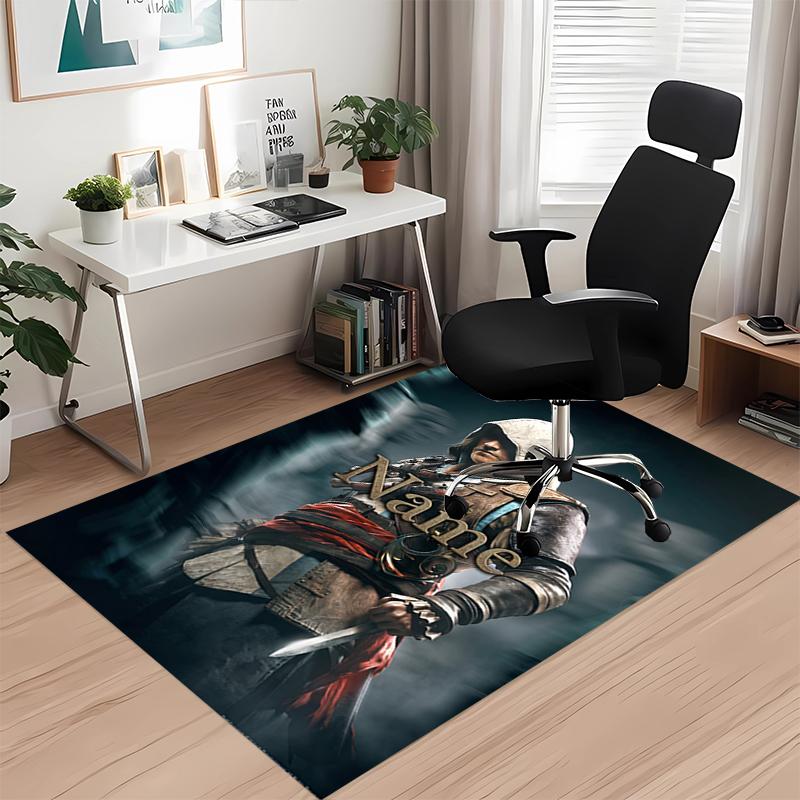 Custom Name Assassin'S Printed Carpet Rug For Office Chair Living Room Bedroom Kitchen Room Decor Gifts