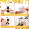 30 Pcs 3D Bee Decoration 5 Sizes Honey Bumble Wall Sticker Decor for Classroom Large Glitter Bee Themed Decals Confetti Cute Adhesive Birthday Baby