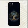 Tree of Life Space Phone Case For iPhone 16,15,14,13,12,11,Pro,X,XS,Max,XR,Plus,Mini Soft Black Cover