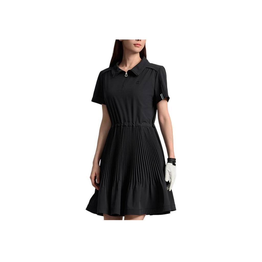 FILA Golf Series Loose Soft Comfortable Short Sleeve Dress With Shorts Women dresses A11W535310F-BK