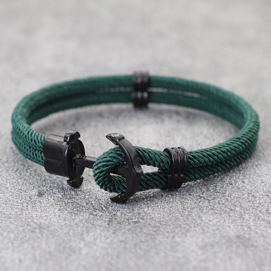 Noter Unique Mens String Bracelet Grade A 4mm Rope Nautical Anchor Braclet Pulseria Hombre Perfect Gift For Him Heren Armbanden