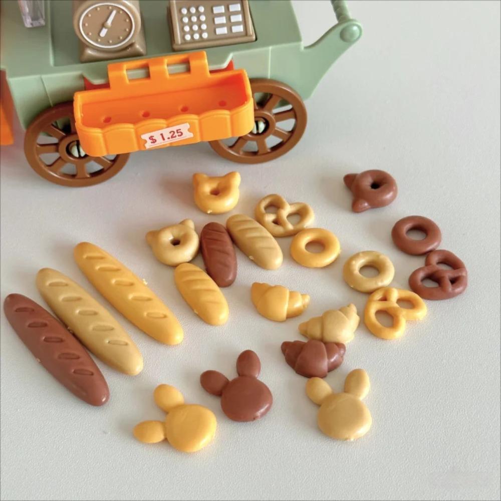 Luminous Mini Bread Truck Dessert Stand Children's Food Stand Truck Toy  Doll House