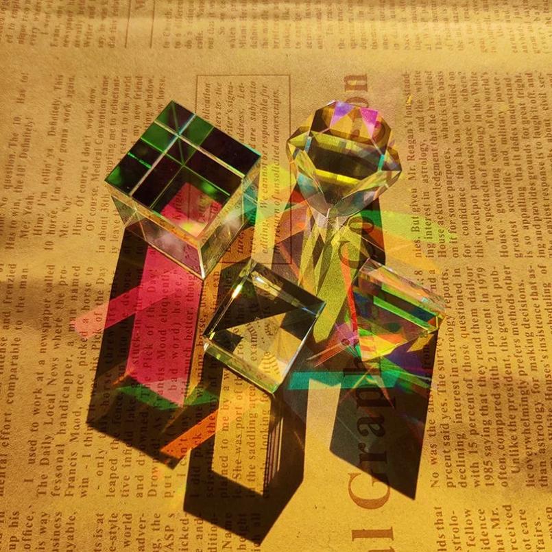 Glass Cube Dichroic Prism X-Cube Prisms For Photographic Beam Splitting Photography Accessories Micro Landscape Gifts Cute Light