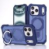 Military Magnetic Armor Fold Stand Phone Case For iPhone 16 17 Pro Max Air For Magsafe Wireless Charge Corners Protector Cover