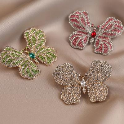 High-end Alloy Butterfly Brooch with A Sense of Sophistication and A Light Luxury Sweater Accessory Brooch
