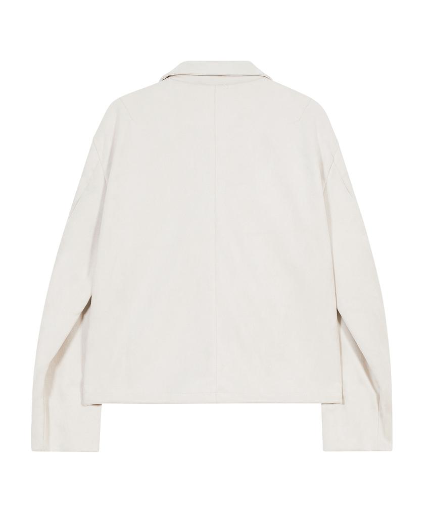 Ironyporno Whiteline 86-Iro134 Semi-Dart Stadium Suede Jacket Ivory