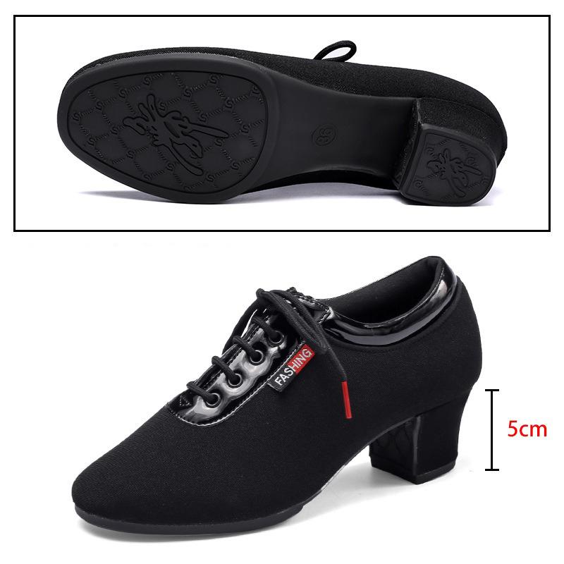Women s Oxford Cloth Dance Shoes Latin Dance Training Shoes Teacher Shoes Soft Sole Dance Shoes 34