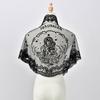 Elegant Embroidered Virgin Mary Scarf Soft & Breathable Shawl Hijab Headscarf for Religious Ceremonies and Daily Wear