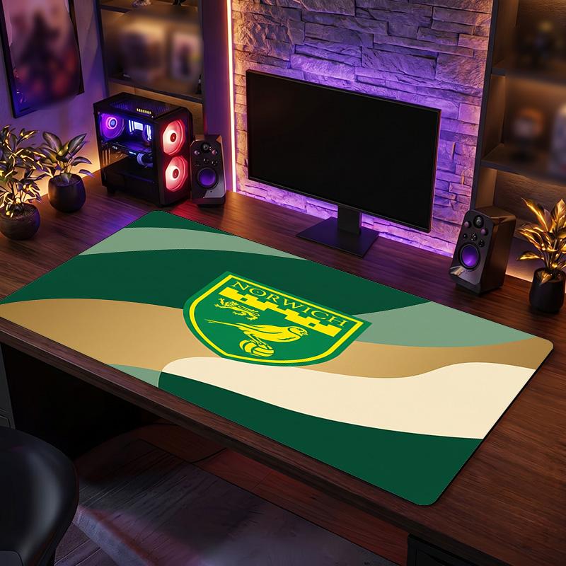 Norwich City Football Print Large Mouse Pad, Anti-Slip Extended Gaming Desk Mat for Office Home