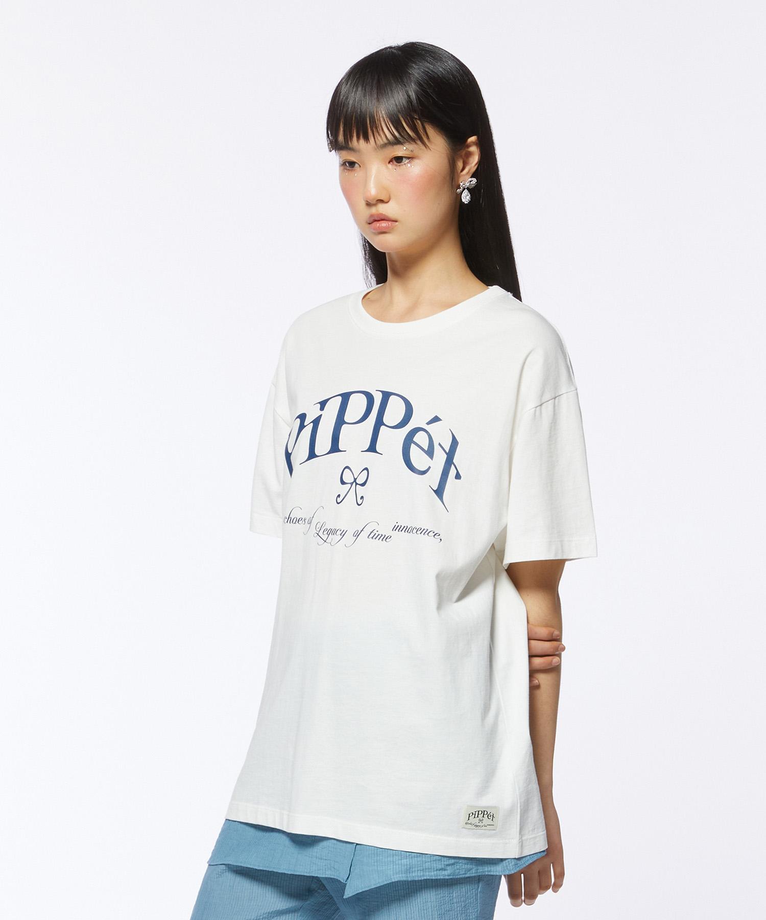 Pip Pet Ribbon Symbol T-Shirt (White) White/Free