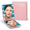 Girl's Gift Promotional 2X Magnifying Plastic Small Pocket Mini Led Lighted Vanity with Mirror for Night Use