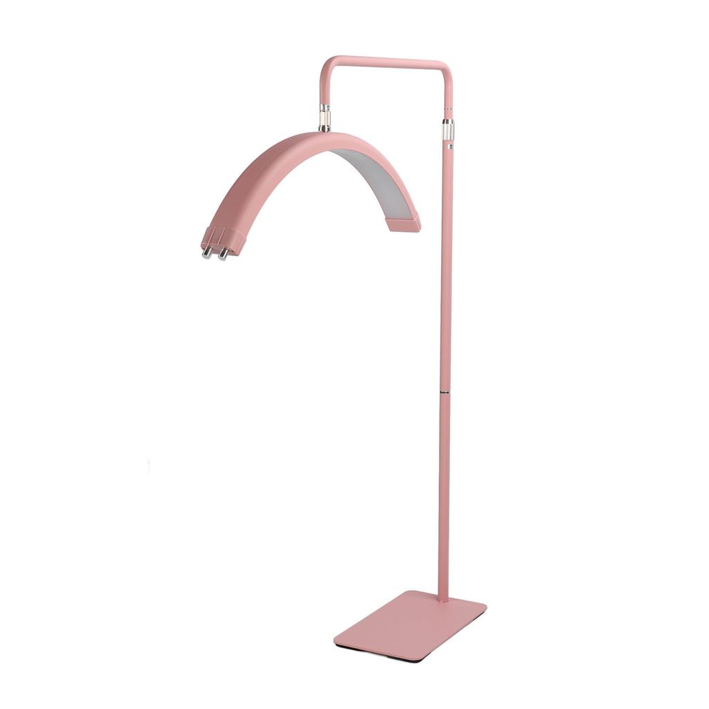 28Inch LED Fill Light Pink Adjustable Lighting Kit Moon Shaped Light for Live Stream Selfies Video