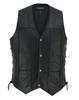 Nomad Men's Leather Vest for Motorbike Riders Side Laces