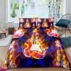 Electric Guitar King Queen Duvet Cover Stringed Instrument Bedding Set Musical Note Quilt Cover Hippie Polyester Comforter Cover