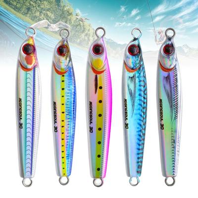 Sinking 10g 15g Colorful Spinning Baits Jig Bait Lead Casting Metal Fishing Lure Spanish Mackerel