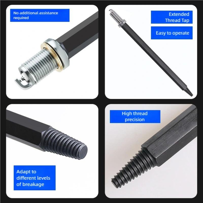 Double Head Broken Spark Plugs Extractors With Reverse-threaded For Automotive Engine Maintenance And Emergency Repair