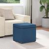 Stool Blue 41 X 41 X 40 Cm Fabric and Particleboard