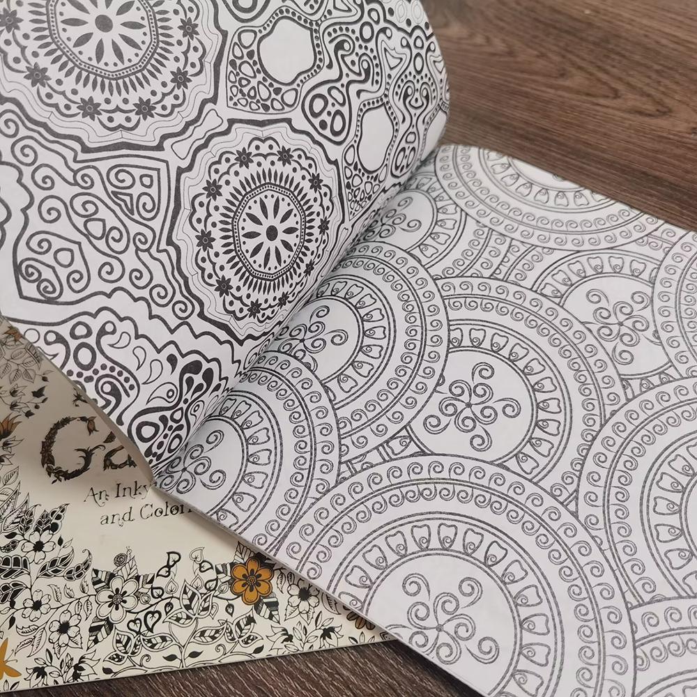 2 Stück Malbuch Lerngeschenke für Kinder 18,5x18,5cm, 12 Blatt, 24 Seiten Für den Geheimen Garten, Für Mandala