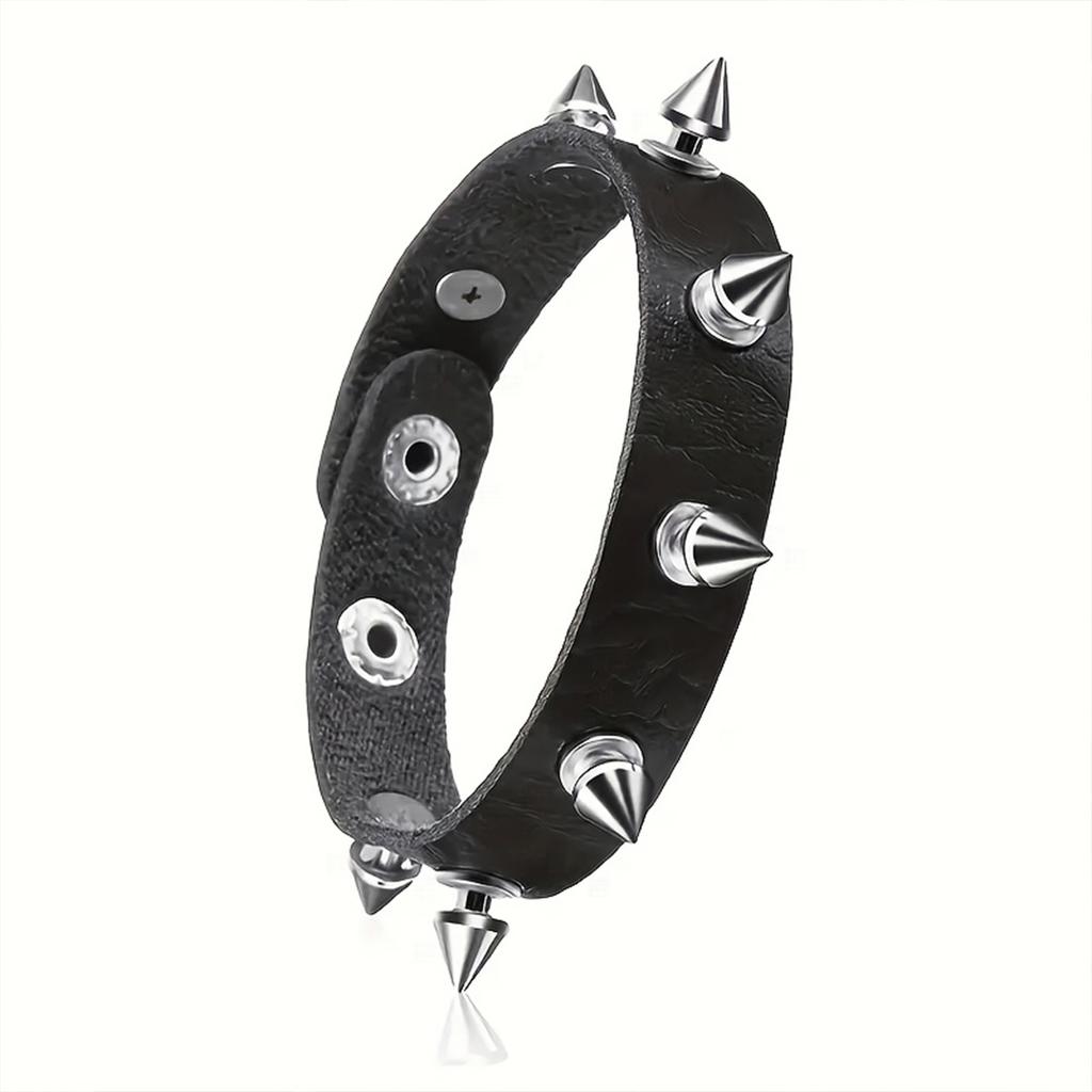 Gothic Rivets Creative Y2K Bracelet for Daily Party Music Festival Wear Couple Bracelet Festival Accessories