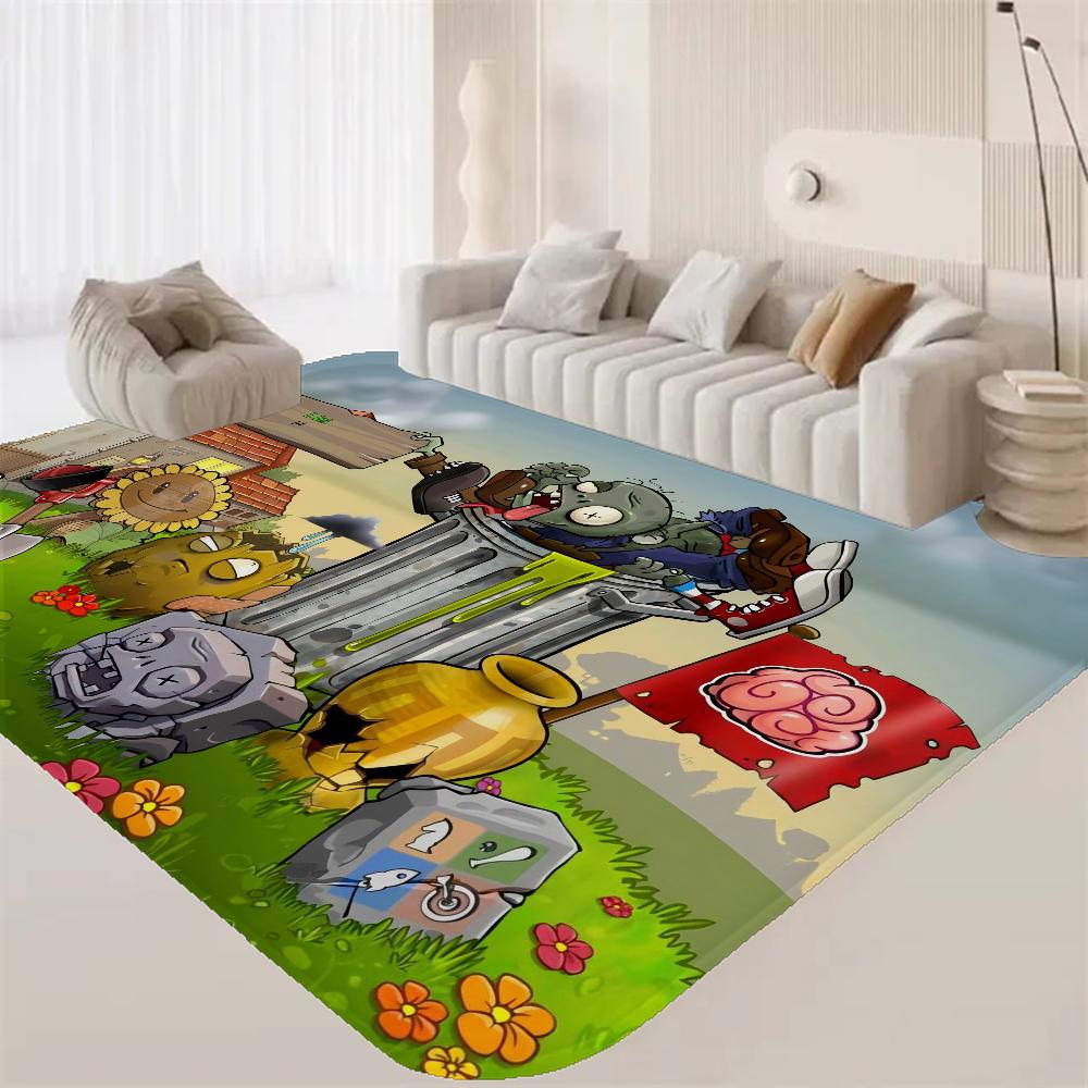 P-plant Vs Z-zombie Floor Mat Rectangle Anti-slip Home Soft Badmat Front Door Indoor Outdoor Mat Hotel Decor Mat